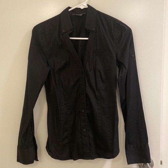 Armani Exchange Black Button-Down Shirt (XS) - Picture 3 of 6